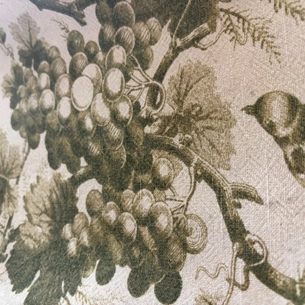 SET/4 WILLIAMS SONOMA GRAPEVINE TOILE BIRD COTTON BEE KITCHEN TOWELS Sage Green